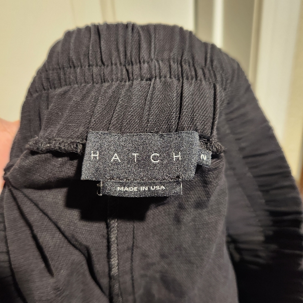 Hatch Under the Bump Maternity Black Linen Shorts Postpartum Medium - Picture 5 of 7